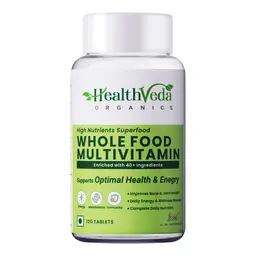 Health Veda Organics - Whole Food Multivitamin for Energy, Brain, Heart Health, and Eye Health