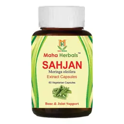 Maha Herbals - Sahjan Extract Capsules - With Moringa oleifera - For Improved Blood Circulation In Joints