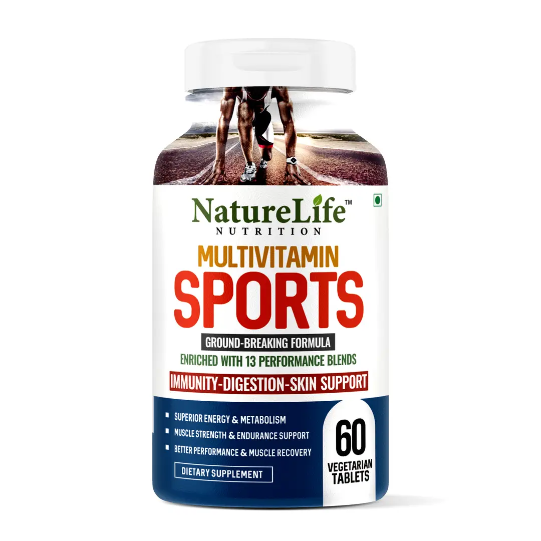 Nature Life Nutrition - Multivitamin Sports 13 Essential Blends with Digestive Enzymes - Pack of 1 (60 Tablets)