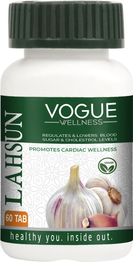 Vogue Wellness Lahsun Tablets for Healthy Heart, Regulates Blood Sugar - Pack of 1 (60 Tablets)
