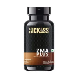 Kickass ZMA PLUS: Muscle Strength, Anti-stress & Sports Recovery, Zinc, Magnesium, Vitamin B6 with Amino Matrix and Relaxation Blend, Performance & Energy Booster icon