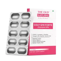 The Old Natural ColyQ10 Forte |Helps in Migraine I Improve Stamina & Energy I Healthy Heart Support - 10 Tablets icon