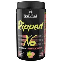 Naturyz Ripped X6 Pre Workout With Highest 24 Nutrients for Extreme Pump, Powder, Endurance, Energy and Focus