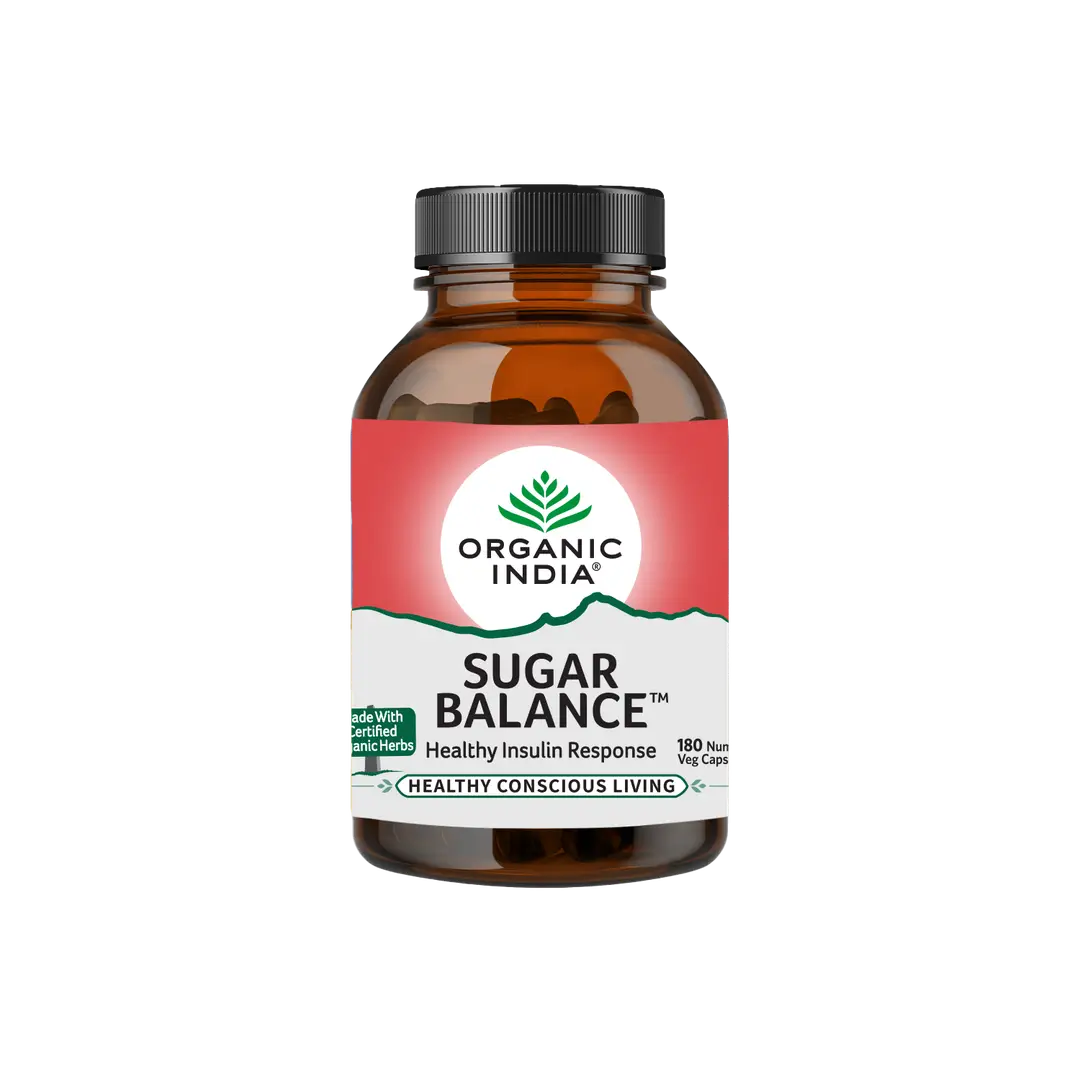 Organic India Sugar Balance Capsules - Pack of 1 (180 Capsules)