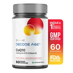 Decode Age CoQ10 100mg Coenzyme Q10 with Piperine for Higher Energy Levels and Healthy Heart
