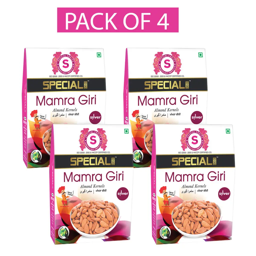 Special Choice Mamra Giri (Almond Kernels) Silver for Regulating Cholesterol Levels - Pack of 4 (1000 gm)