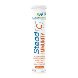 Steadfast Nutrition - Stead Vitamin C Effervescent - with Vitamin C, Zinc, Rose Hip Extract - for Glowing Skin And Enhances Immunity icon