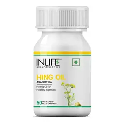 Inlife - Hing Oil Capsule (Asafoetida), Faster Absorption Than Powder, Digestion Support, Weight Management, Irritable Bowel Syndrome Supplement Men & Women, 15Mg - 60 Liquid Filled Vegan Capsules icon