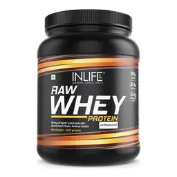 INLIFE - 100% Raw Whey Protein Powder Concentrate Instantized – 1.1 lb / 500gm, 16 servings (Unflavoured) icon