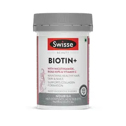 Swisse Beauty Biotin+ With Nicotinamide, Rose Hips & Vitamin C, Supports Collagen Formation icon