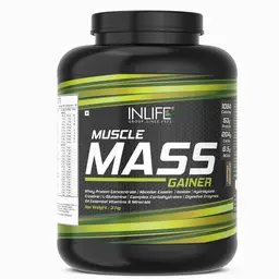 INLIFE - Muscle Mass Gainer With Whey Protein Powder Body Building Supplement (Chocolate 3 kg) icon