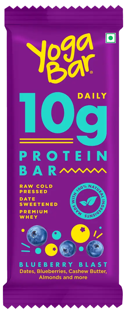 Buy Yogabar 10g Protein Bar with Dates, Protein Blend (Pack of 6)  (Blueberry Blast)
