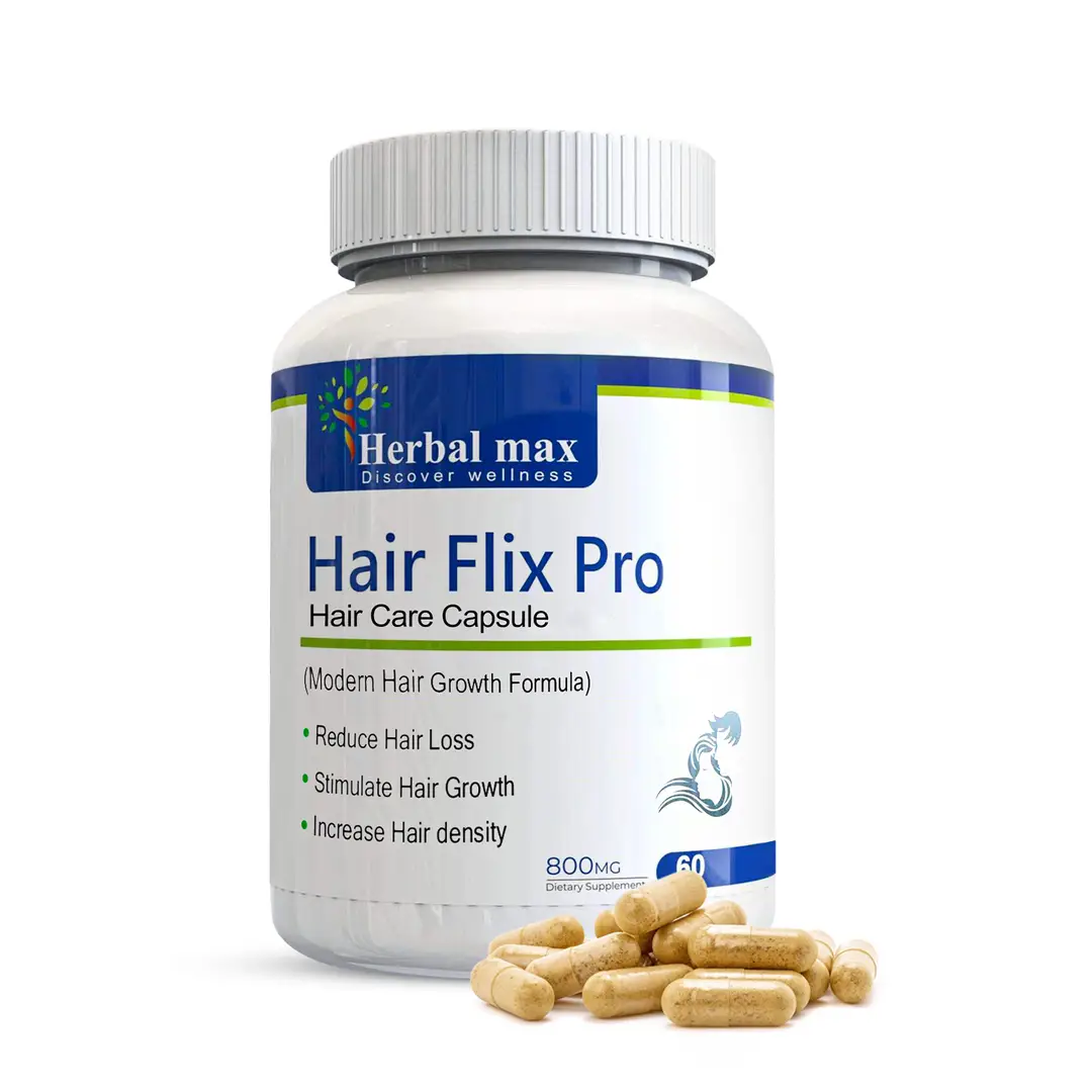 Herbal max - Hair Care Capsules - with Bringraj Extract - for Hair Strengthening and Growth - Pack of 1 (60 Capsules)