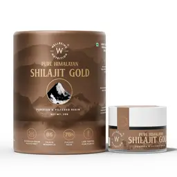 Wellbeing Nutrition Pure Himalayan Shilajit Gold With Ashwagandha, Safed Museli and Swarna Bhasma (24K Gold Leaf) for Strength, Stamina, Performance, Stress Relief and Vitality   icon