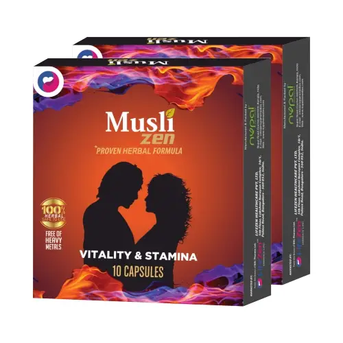 Lifezen - MusliZen Herbal Capsule - Helps to improve sexual performance and satisfaction for both partners. - Pack of 2 ( 20 Capsules)