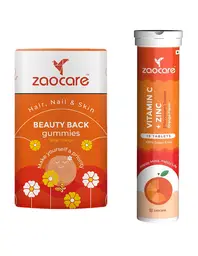 Zaocare Beauty Back Biotin (30 Gummies) & Vitamin C & Zinc (15 Effervescent Tablets) icon