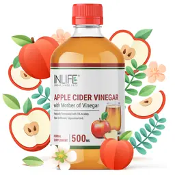 INLIFE - Apple Cider Vinegar with Mother Vinegar, Raw, Unfiltered, Unpasteurized Health Supplement for Skin, Hair & Weight Management – 500 ml icon