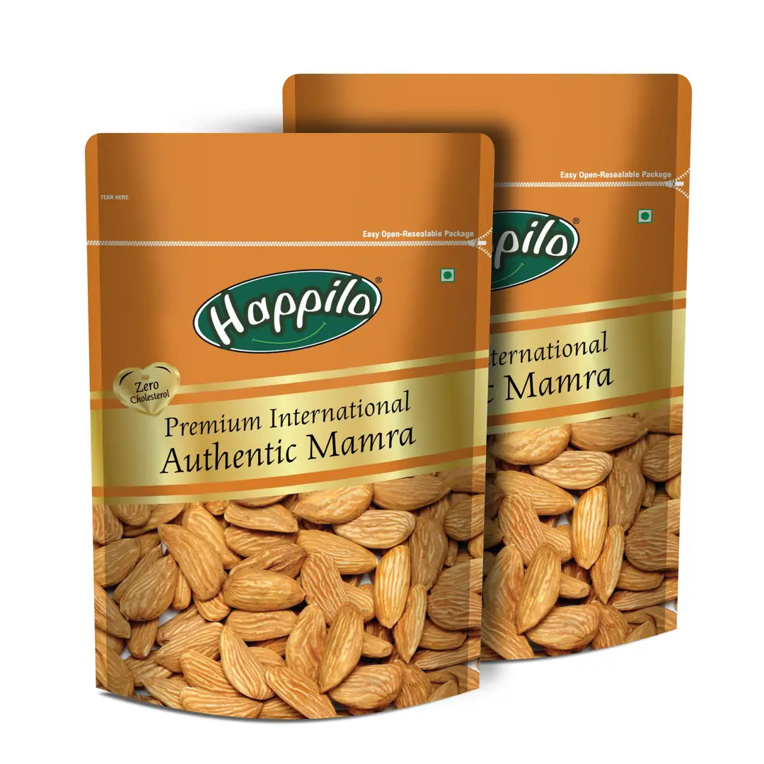 Happilo Premium International Authentic Mamra Almonds - Pack of 2 (500 gm)