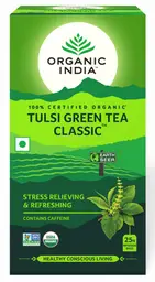 Organic India Tulsi Green Tea Classic | Helps in treating obesity and high cholesterol icon