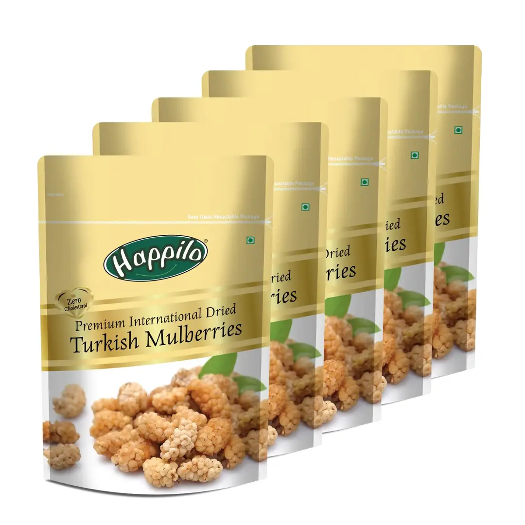Happilo Premium International Dried Turkish Mulberries - Pack of 5(750 gm)