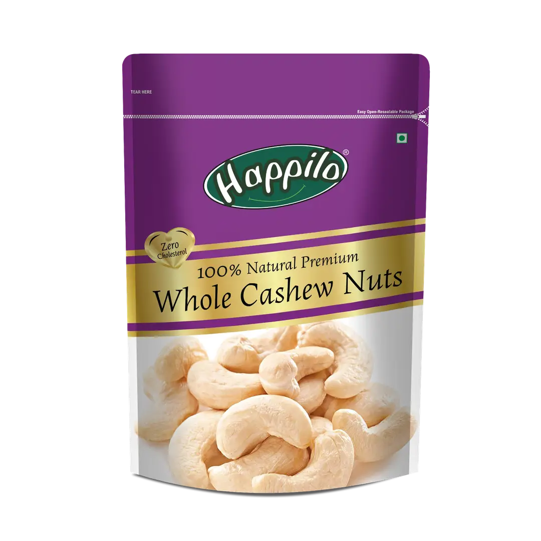 Happilo Premium Natural Whole Cashews - Pack of 1 (200 gm)