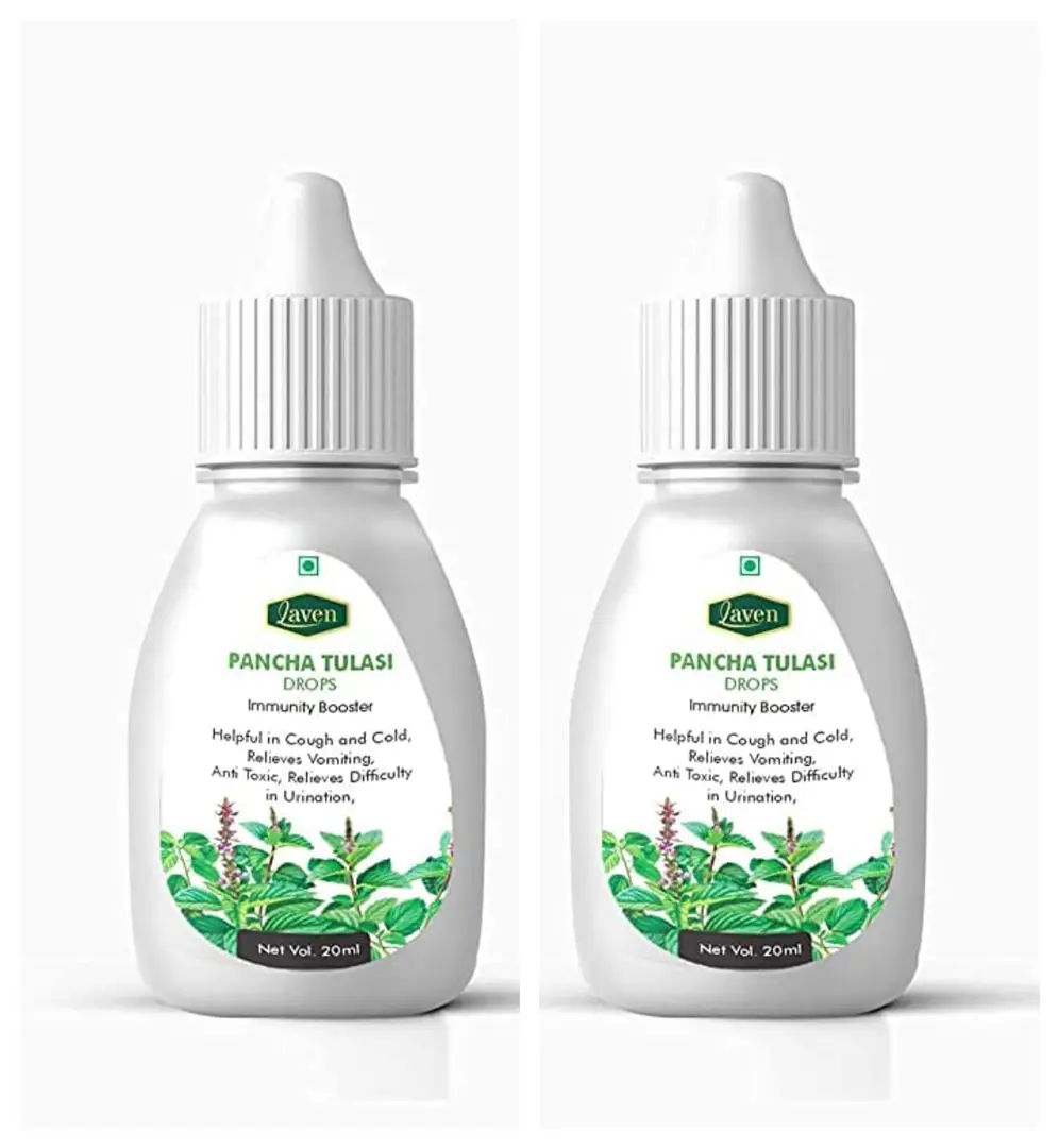 Laven Pancha Tulasi Drops for Removing the Impurities of Blood - Pack of 2 (40 ml)