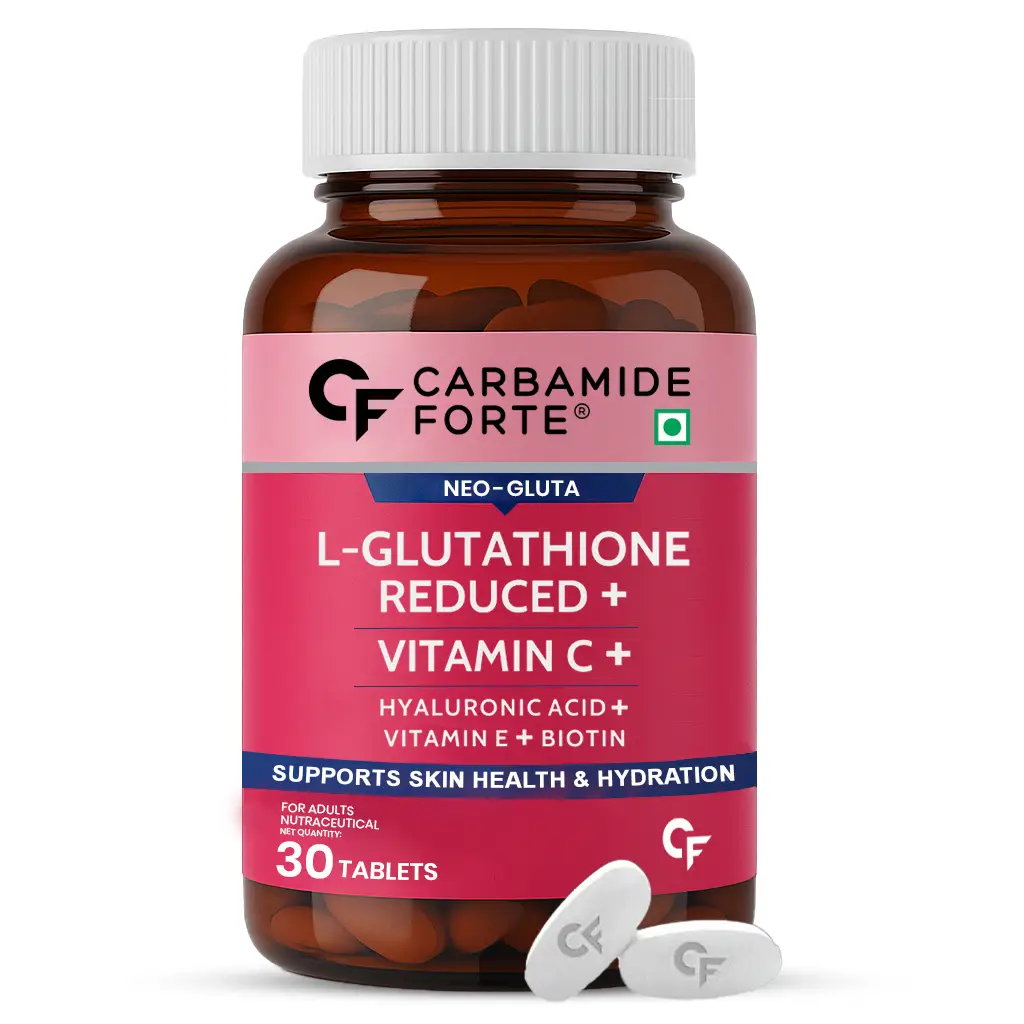 Carbamide Forte Japanese Reduced L Glutathione Tablets 500mg for Skin Glow and Radiance - Pack of 1 (30 Tablets)