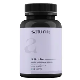 Saturn by GHC Biotin Tablets For Skin, Vitamin B7, Keratin ,Improves Skin Collagen production (60 Tablets) icon