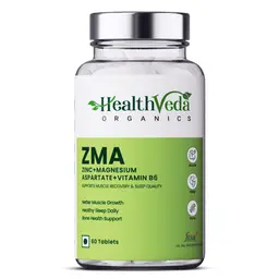 Health Veda Organics ZMA with Zinc, Magnesium Aspartate and Vitamin B6 for Supporting Muscle Recovery and Sleep Quality icon