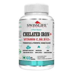SwissLife Forever Chelated Iron Folic acid with Vitamin C,  B6 for Energy and Cognitive Function icon