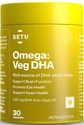 Setu Veg Omega 3 - 100% Vegetarian Plant Based Omega 3 DHA Supplement - Supports Joint Movement, Brain Function, Healthy Heart And Visual Health - Sustainably sourced icon
