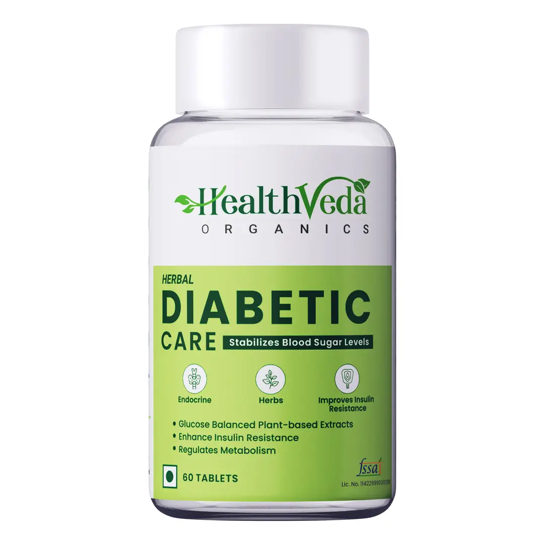 Health Veda Organics - Diabetic Care Supplements manages sugar level - Pack of 1 ( 60 Tablets)