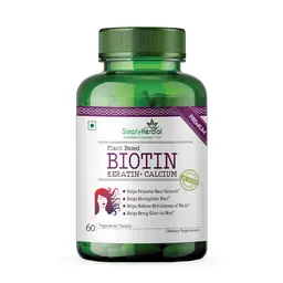 Simply Herbal Biotin Tabets for Men and Women, Calcium, Vitamin B7 Supplement for Hair Growth, Glowing Skin & Healthier Nails - 60 tab icon