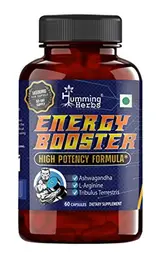 Humming Herbs Energy Booster Supplement For Men With Tribulus Terrestris, Ashwagandha, L-Arginine Extract | Build Muscle Mass Gainer And Brain Booster - 60 Capsules icon