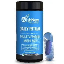 Wishnew Wellness Daily Ritual Men 50+ Multivitamin with 22 Essential Nutrients for Delayed Release
