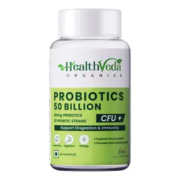 Health Veda Organics - Probiotics 50 Billion CFU Multi-Strains - with 10X Better Digestion - for Immunity & Gut Health