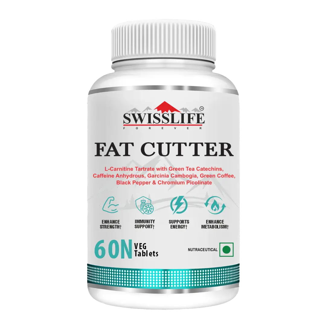 Swisslife Forver Fat Cutter Tablet | Muscle Recovery | Tablets with the blend of extract, L-Carnitine tartrate and chromium picolinate may improve muscle recovery and improve the energy level for women and men - Pack of 1(60 Tablets)