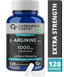 Carbamide Forte - L Arginine 1000mg Supplement Per Serving - 120 Veg Capsules icon