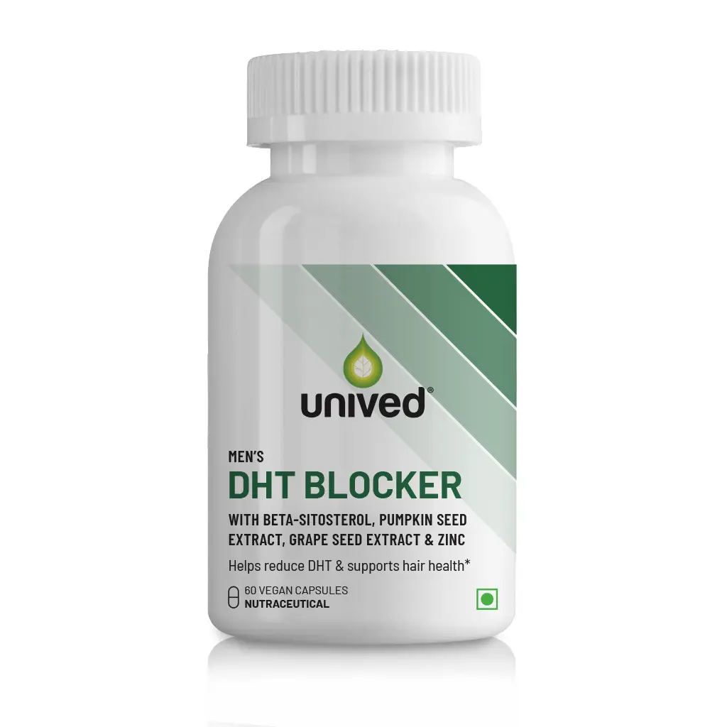 Unived Men's DHT Blocker for Protecting Hair Follicles From Damage
- Pack of 1 (60 Capsules)