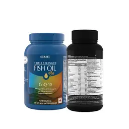 GNC - Triple Strength Fish Oil+CoQ10 & GNC - Mega Men Sport Multivitamin for Active Adults Combo icon