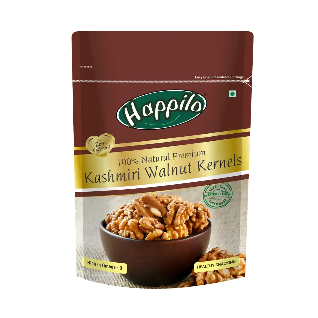 Happilo Premium Natural Kashmiri Walnut Kernels - Pack of 1 (200 gm)