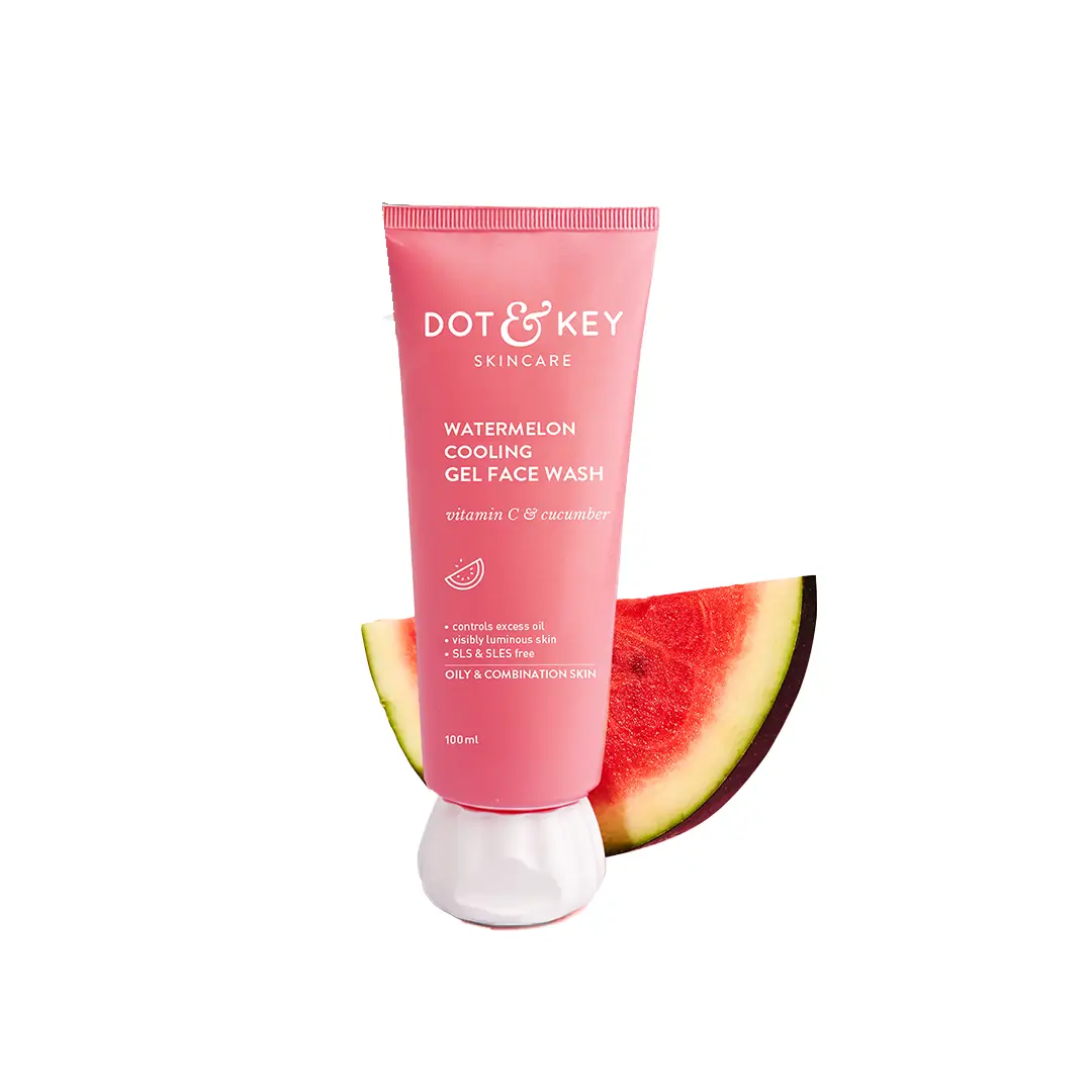 Dot & Key Watermelon SuperGlow Facial Gel Cleanser with Vitamin C and Cucumber for Oily Skin - 100 ml