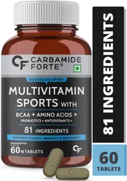 Carbamide Forte Multivitamin Sports Tablets with BCAA, Amino Acids, Probiotics and Antioxidants for Energy Management icon