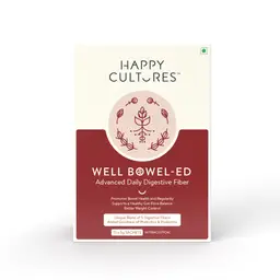 Happy Cultures Well Bowel-ed with Psyllium Husk Replacer & Isabgol for Reducing Constipation, Gas, Bloating and Weight Management