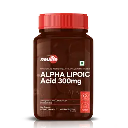 Neulife ALA (Alpha-Lipoic Acid) Antioxidant Powerhouse + Insulin Mimicker 300mg for Antioxidant Support