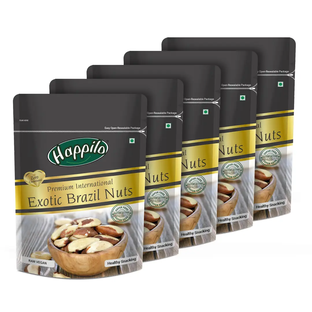 Happilo Premium International Exotic Brazil Nuts 150g - Pack of 5 (750 gm)