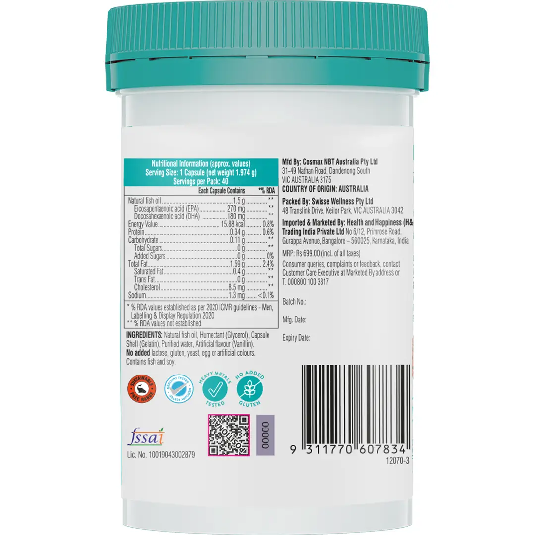 Swisse fish oil clearance 1000mg