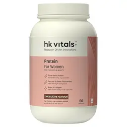 HealthKart - HK Vitals ProteinUp Women, Triple Blend Whey Protein with Collagen & Biotin, for Better Skin, Hair, Strength & Energy