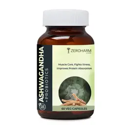 Zeroharm Ashwagandha Probiotic|Improve Strength,Stamina/Relieve Stress,Reduce Bloating,IBS,Abdominal Pain-60T icon