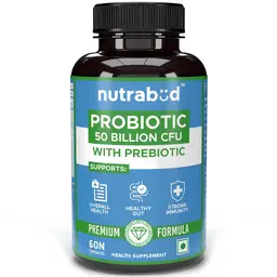 Nutrabud Probiotic 50 Billion CFU for Immune Support, Gut and Digestive Health Support